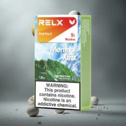 Mentol Relx Pod Pro 2 600 Puffs Nikotintartalom: 5%, Párologtató tartály: 1,9ml