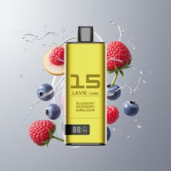 Blueberry Raspberry Bubblegum Lavie Cube 20000 Puffs Áfonya Málna Buborékrágó 28ML e-lévy kapacitás 600mAh akkumulátor vape Hungary