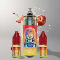 Cherry Peach Lemonade Fumot Tornado 28000 Refillable Cseresznye Barack Limonádé 28 000 Füst és 10ml Utántölthető Pod vape Hungary