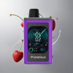 Cherry Strawberry Raspberry JNR PhoneVape 30000 puffs Cseresznye Eper Málna 850mAh Type-C Tölthető Akkumulátor Teljes Kijelzős Képernyő vape Hungary