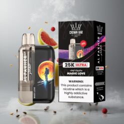 Magic Love Al Fakher Crown Bar Ultra 25K Varázslatos Szerelem 600 mAh tölthető akkumulátor és 18 ml előre feltöltött e-liquid vape Hungary