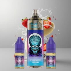 Strawberry Banana Fumot Tornado 28000 Refillable Eper Banán 28 000 Füst és 10ml Utántölthető Pod vape Hungary