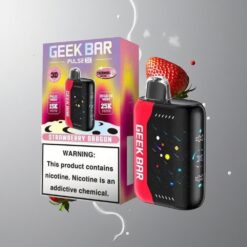 Strawberry Dragon Geek Bar Pulse X 25000 Puffs Thermal Edition Eper Sárkány Akár 25000 Füst Normál Módban 18mL Előre Töltött E-Liquid vape Hungary