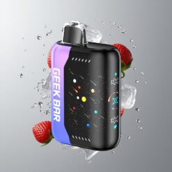 Strawberry Kiwi Ice Geek Bar Pulse X 25000 Puffs Meteor Edition Eper Kiwi Jég Legfeljebb 25000 Szippantás Szabályos Módban 18mL Előre Töltött E-Liquid vape Hungary