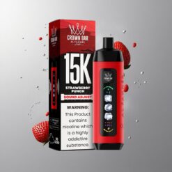 Strawberry Punch Al Fakher 15k Ice Adjust Clouds Eper Punch 15.000mAh akkumulátor Beállítható légáramlás rendszer DMTL és DTL párologtató módok Integrált hang a párologtató művelethez Tartós prémium anyagok 22ml előre töltött e-liqui