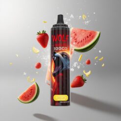 Strawberry Watermelon Lemonade JNR Wolf 10000 Puffs Eper Dinnye Limonád vape Hungary 10000 Füst 1.0 Ohm Mesh Coil
