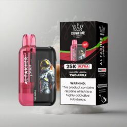 Two Apple Al Fakher Crown Bar Ultra 25K Két Alma vape Hungary 25 000 slukk és 600 mAh tölthető akkumulátor