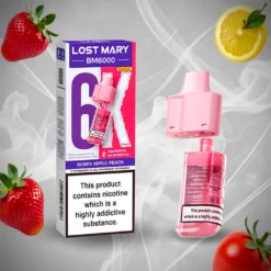 Bogyó Alma Barack Lost Mary BM6000 6000 20mg/ml vape Hungary