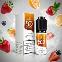 Karamell Vanília Dohány Vapouriz 50/50 10ml MTL vape Hungary
